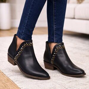 Lucky Brand Kendy Studded Western Bootie –  Leather | Size 7.5